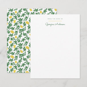 Lovely Lemons Personal Stationery Card