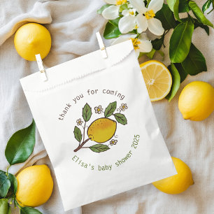 Lovely Lemons Rustic CUSTOM BABY SHOWER Favour Bag