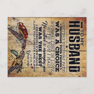 Lovely Letter To Him To My Husband Design Announcement Postcard
