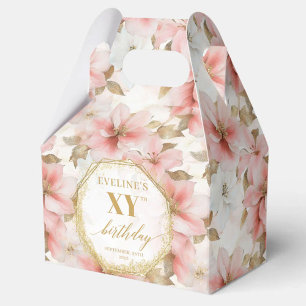 Lovely Light Pink Watercolor Birthday Favour Boxes