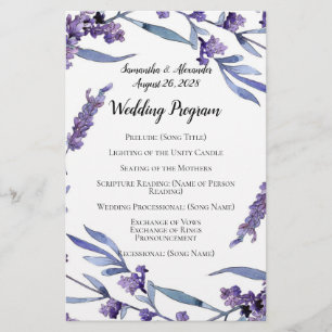 Lovely Lilac Watercolor Élégant programme de maria