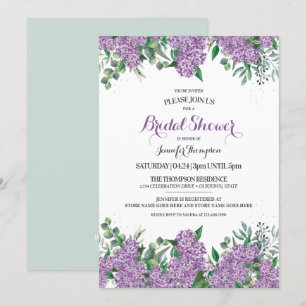 Lovely Lilacs Bridal Shower Invitation