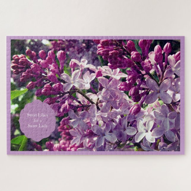 Lovely Lilacs for a Sweet Lady Jigsaw Puzzle (Horizontal)