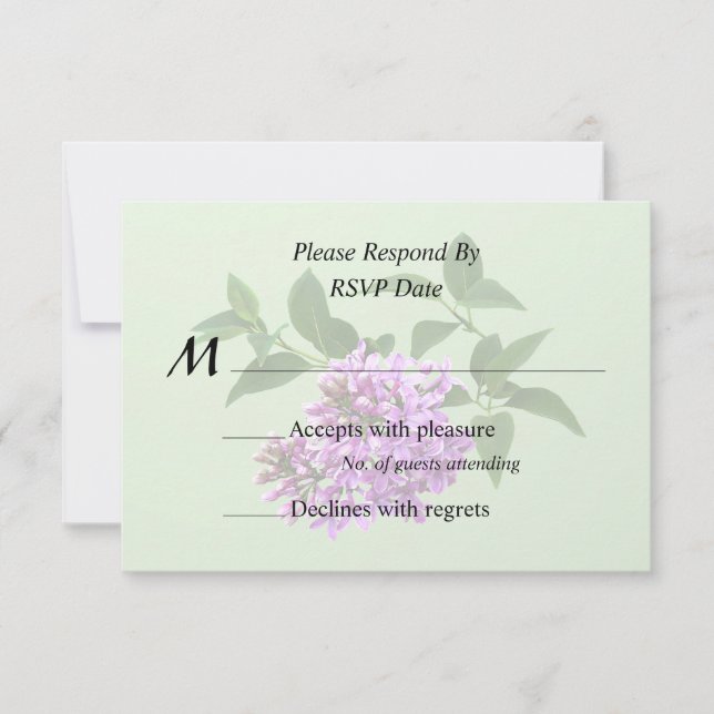 Lovely Lilacs RSVP Card (Front)