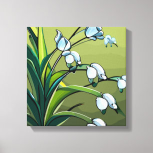 Lovely Lily: Delicate Dance of Springtime Serenity Canvas Print