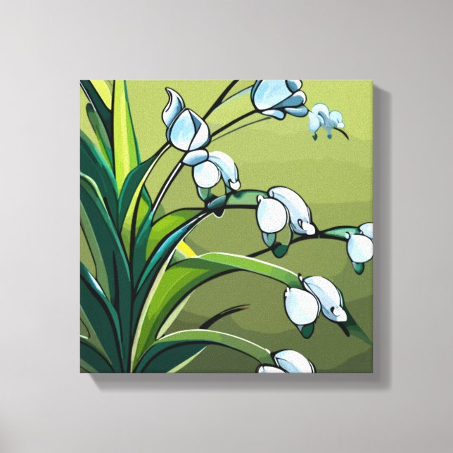 Lovely Lily: Delicate Dance of Springtime Serenity Canvas Print (Front)