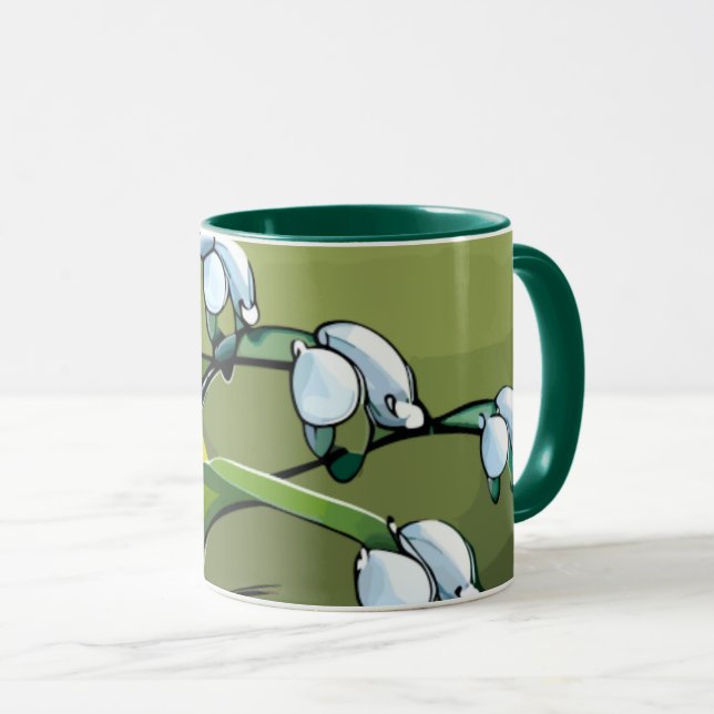 Lovely Lily: Delicate Dance of Springtime Serenity Mug (Front Right)