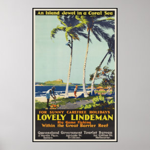 Lovely Lindeman Great Barrier Reef Poster