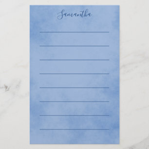 Lovely Lined Blue Stationery