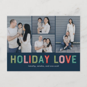 Lovely Lines EDITABLE COLOR Holiday Card Postcard