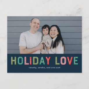Lovely Lines EDITABLE COLOR Holiday Card Postcard