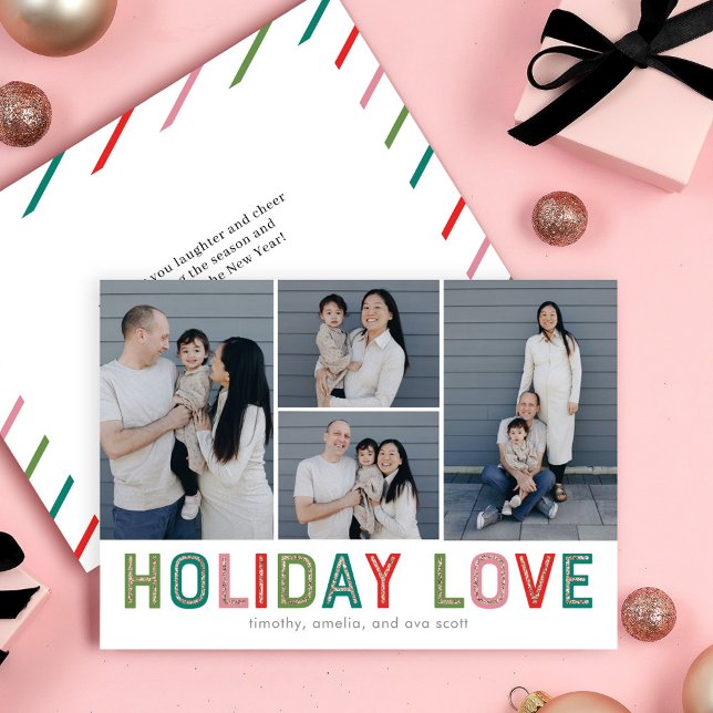 Lovely Lines EDITABLE COLOR Holiday Photo Card (Creator Uploaded)