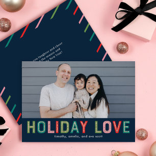 Lovely Lines EDITABLE COULEUR Holiday Carte photo
