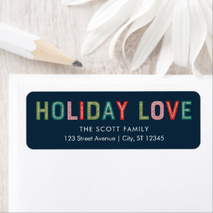 Lovely Lines Holiday Return Address Labels
