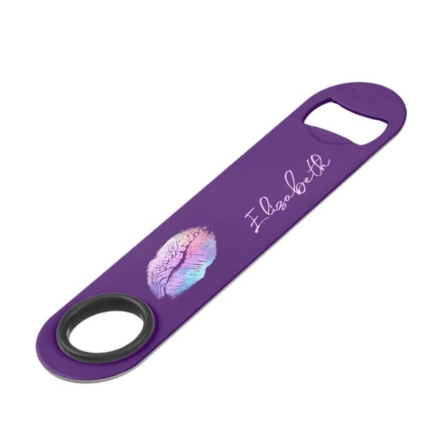 Lovely Lipstick Purple Bar Key (Front Angled)