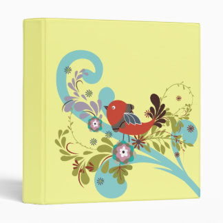 lovely little bird in a tree vector binder