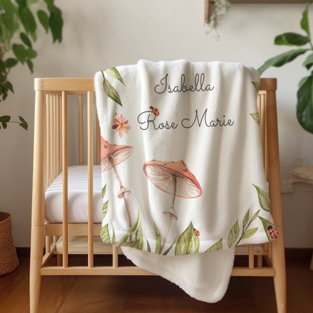 Lovely Little Ladybug | Monogram Sherpa Blanket (Creator Uploaded)