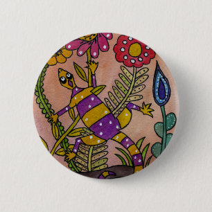 Lovely Lizard 2 Inch Round Button