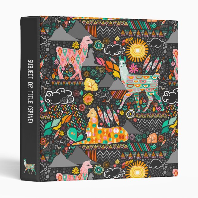Lovely Llamas Custom Binder (Front/Spine)