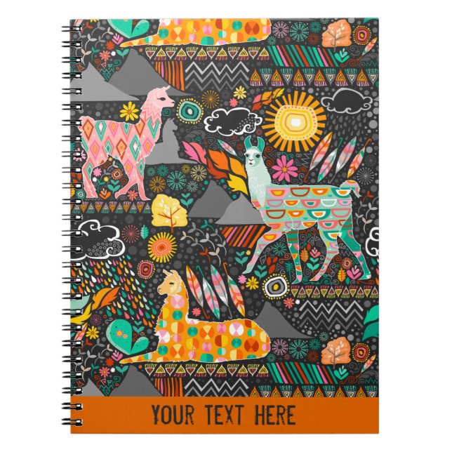 Lovely Llamas - Custom Notebook (Front)