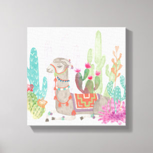 Lovely Llamas I Canvas Print