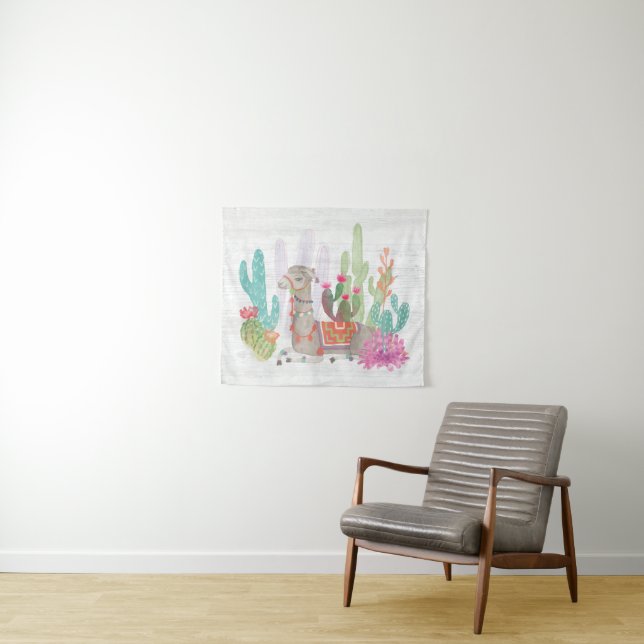 Lovely Llamas I Tapestry (In Situ (Horizontal))