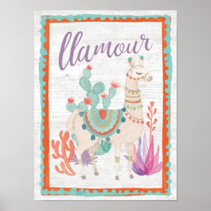 Lovely Llamas II Llamour Poster