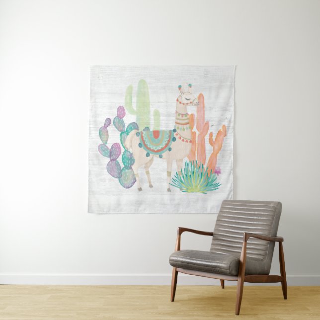 Lovely Llamas II Tapestry (In Situ (Horizontal))
