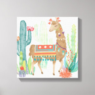 Lovely Llamas III Canvas Print