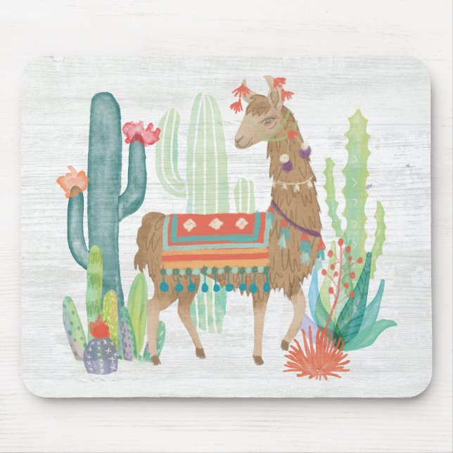 Lovely Llamas III Mouse Pad (Front)