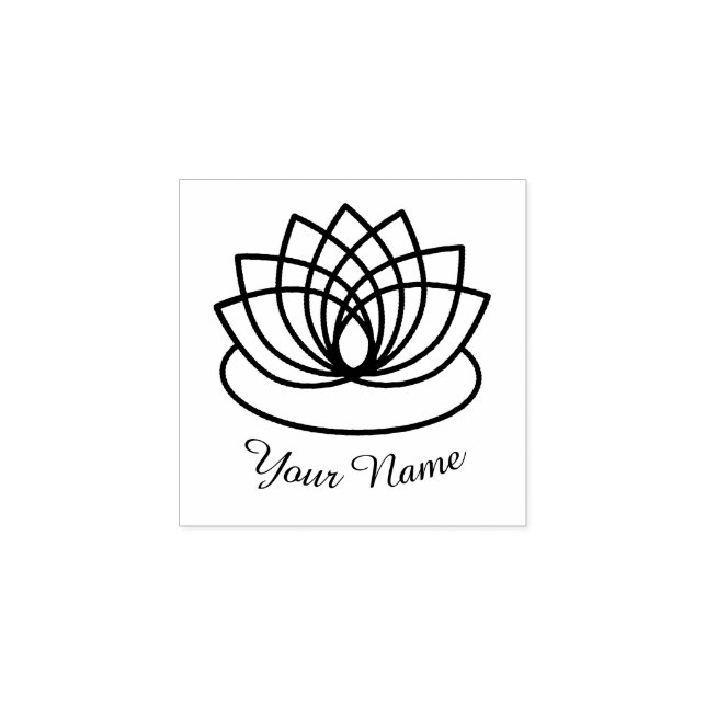 Lovely Lotus Flower Rubber Stamp (Imprint)