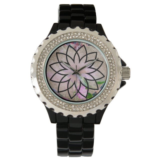 Lovely Lotus Flower  Watch (Front)