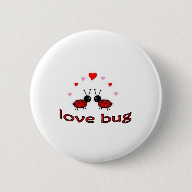 Lovely Love Bug 2 Inch Round Button (Front)