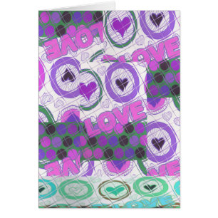 Lovely Love Heart Motif Art Imprimer