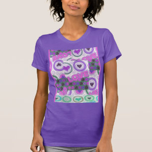Lovely Love Heart Motif Art Print T-Shirt