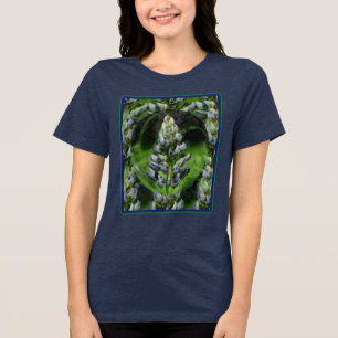 Lovely Lupine Abstract Floral Art Tri-Blend Shirt