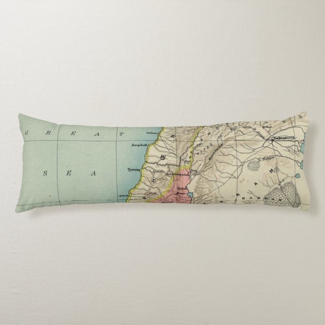 Lovely Map of Israel Body Pillow (Front)