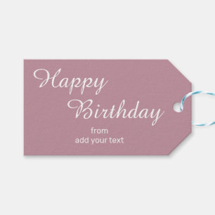 Lovely Mauve - Pink Birthday Gift Tags