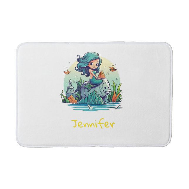Lovely Mermaid Bath Mat (Front)