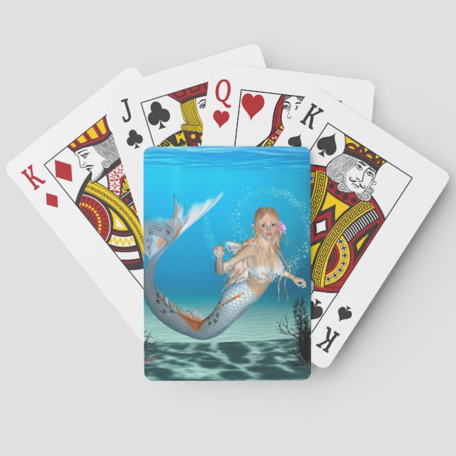 Lovely Mermaid Playing Cards (Back)