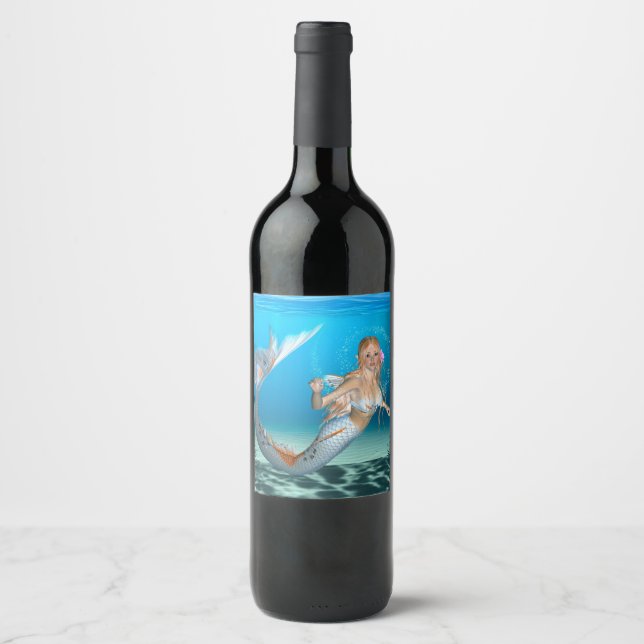 Lovely Mermaid Wine Label (Front)