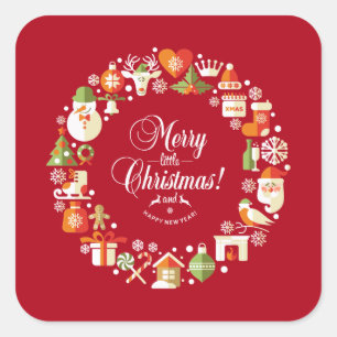 Lovely Merry Little Christmas Sticker Seal