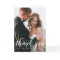 Lovely Modern Calligraphy Wedding Photo Thank You