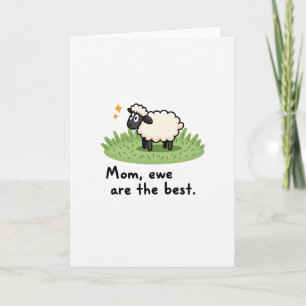 Lovely Mom Cartoon Sheep Card