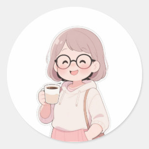 👩 Lovely Mom Classic Round Sticker