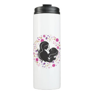 Lovely Mom colourful flowers Thermal Tumbler