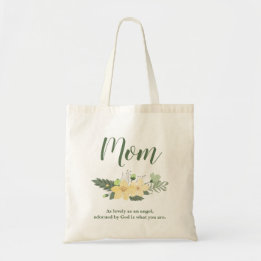 Lovely Mom Floral Charming Quote Tote Bag