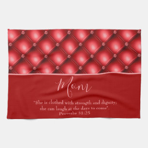 Lovely Mom Red Kitchen Towel