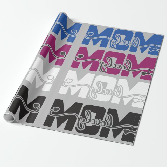 Lovely Mom Wrapping Paper (Unrolled)