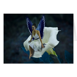 Lovely Moon Fairy with a White Moon Flower